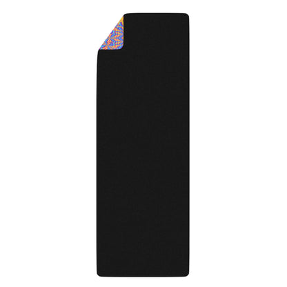 Vibrant Kaleidoscope Rubber Yoga Mat — Non-Slip Exercise & Pilates Mat