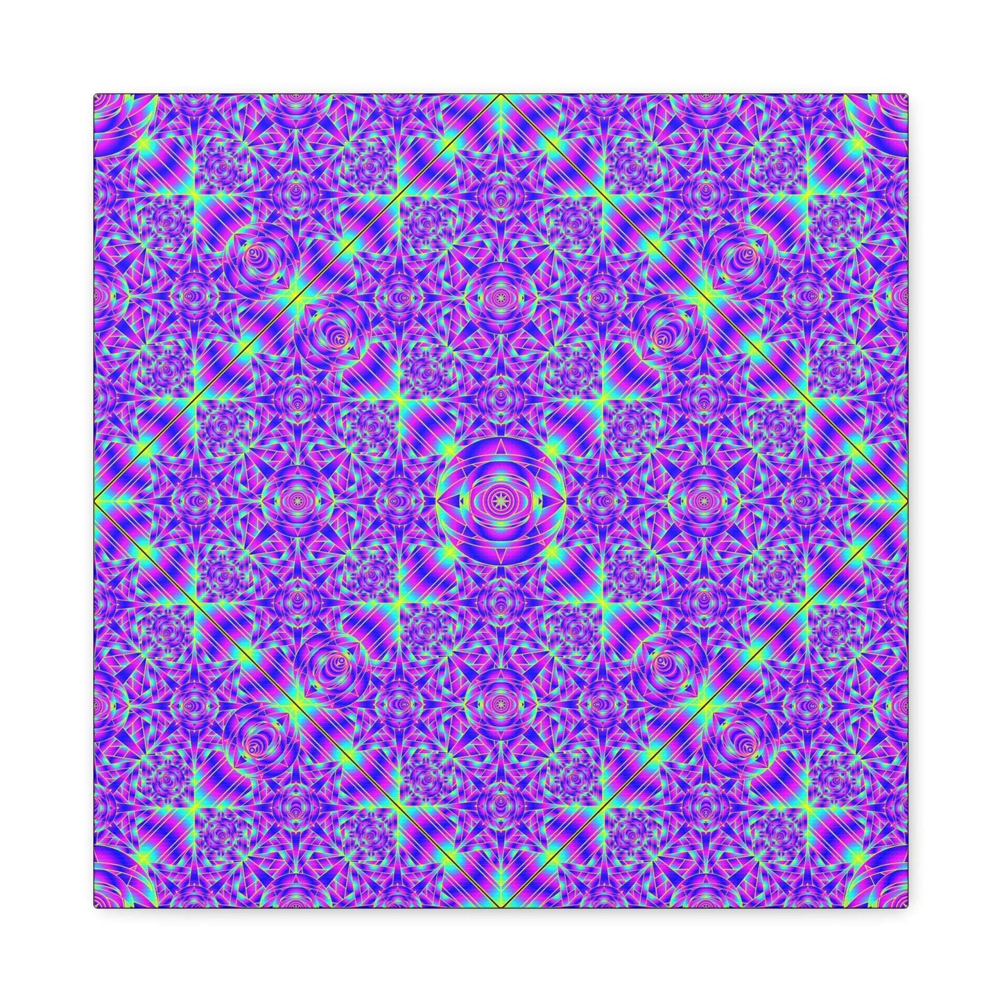 Kaleidoscope Purple Geometric Canvas