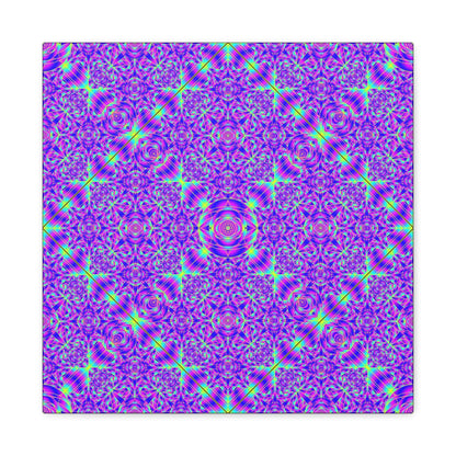 Kaleidoscope Purple Geometric Canvas