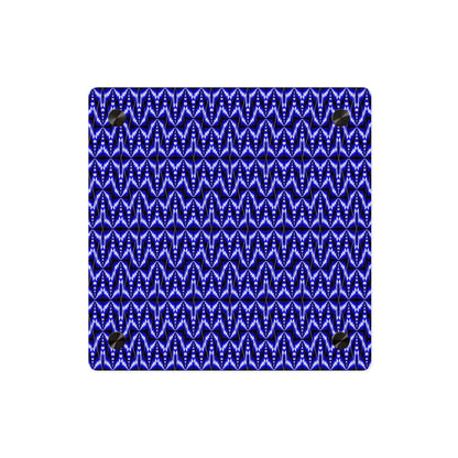 Blue Geometric Pattern Acrylic Wall Art Panel