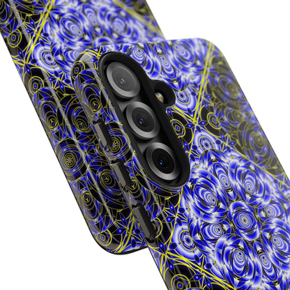 Blue Mandala Tough Phone Case — Personalized Name Option