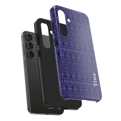 Personalized Blue Tribal Tough Phone Case — Custom Name Phone Case