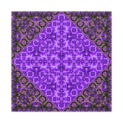 Purple Kaleidoscope Canvas Art — Vibrant Geometric Wall Decor