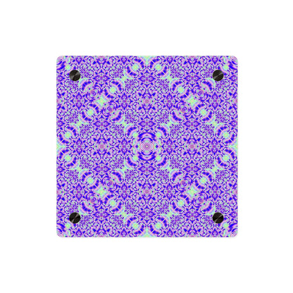 Psychedelic Kaleidoscope Acrylic Wall Art Panel — Vibrant Purple & Neon Green Geometric Decor