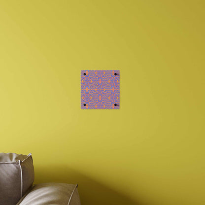 Acrylic Wall Art Panel — Pink & Blue Geometric Kaleidoscope