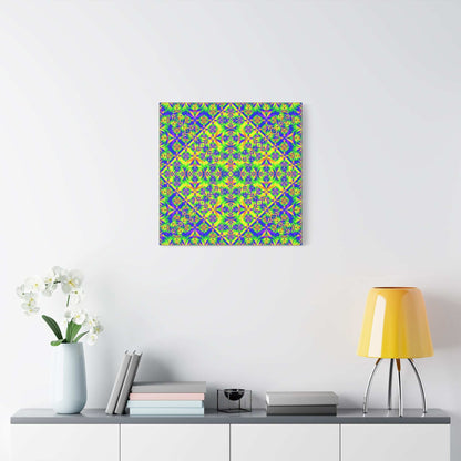 Psychedelic Kaleidoscope Matte Canvas Art — Vibrant Geometric Wall Decor