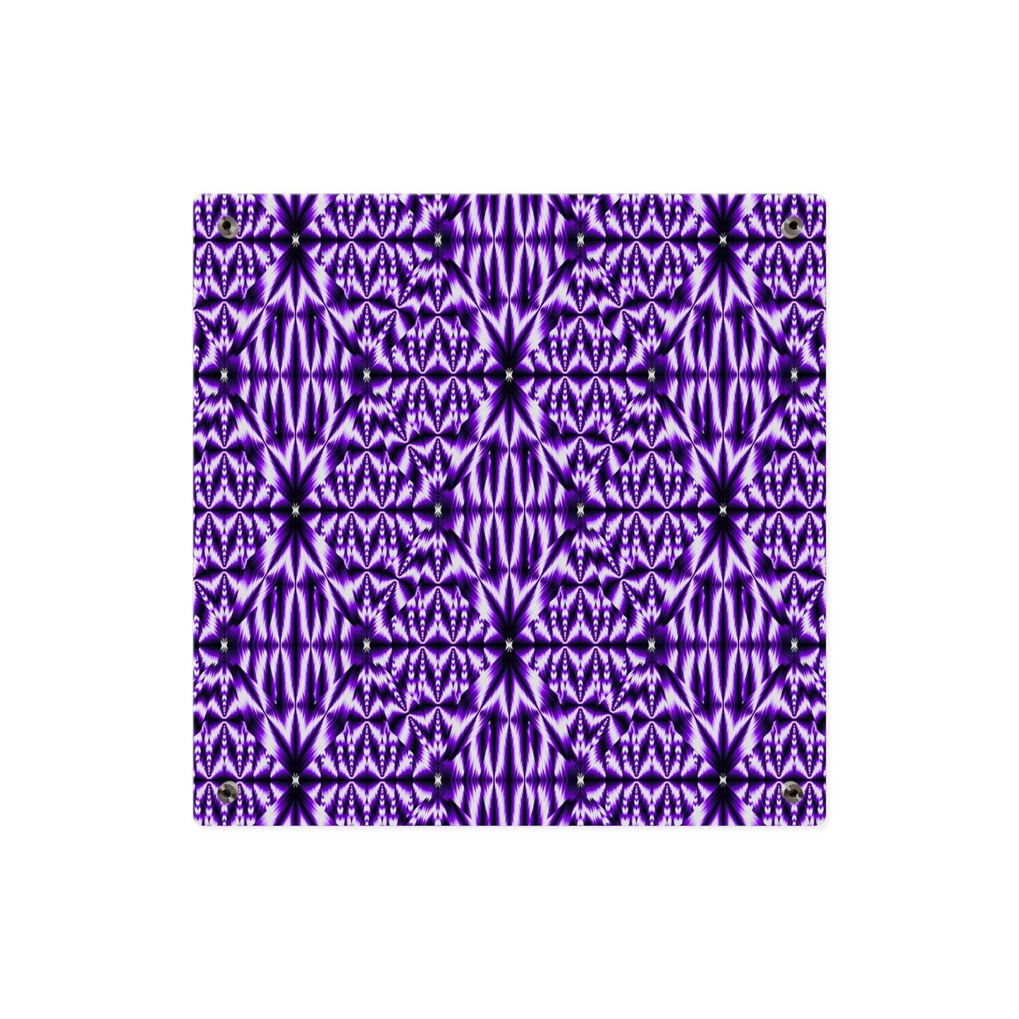 Purple Kaleidoscope Acrylic Wall Panel — Geometric Abstract Home Decor