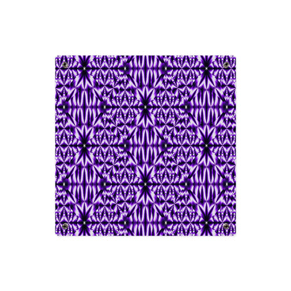 Purple Kaleidoscope Acrylic Wall Panel — Geometric Abstract Home Decor
