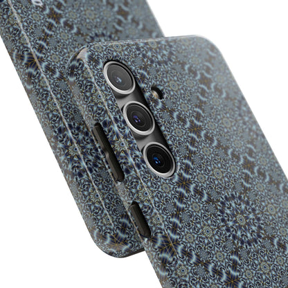 Protective Phone Case — Blue Mosaic Mandala Pattern