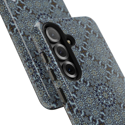 Protective Phone Case — Blue Mosaic Mandala Pattern