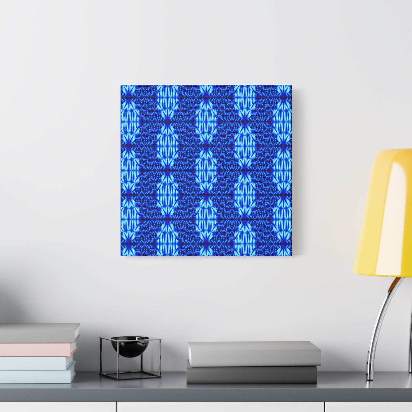 Blue Kaleidoscope Matte Canvas Wall Art