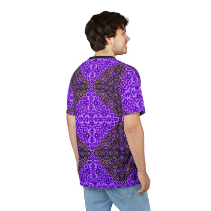 Purple Geometric Kaleidoscope Tee — All-Over Print Pattern Shirt