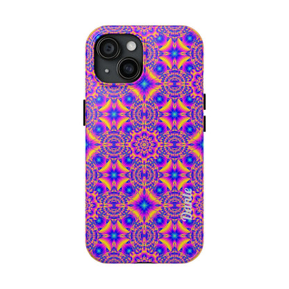 Psychedelic Kaleidoscope Tough Phone Case — Vibrant Geometric Pattern