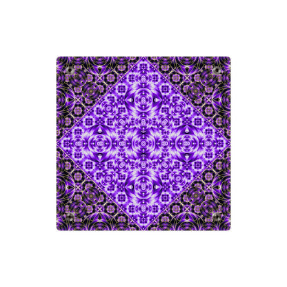 Purple Kaleidoscope Acrylic Wall Art Panel — Geometric Mandala Decor