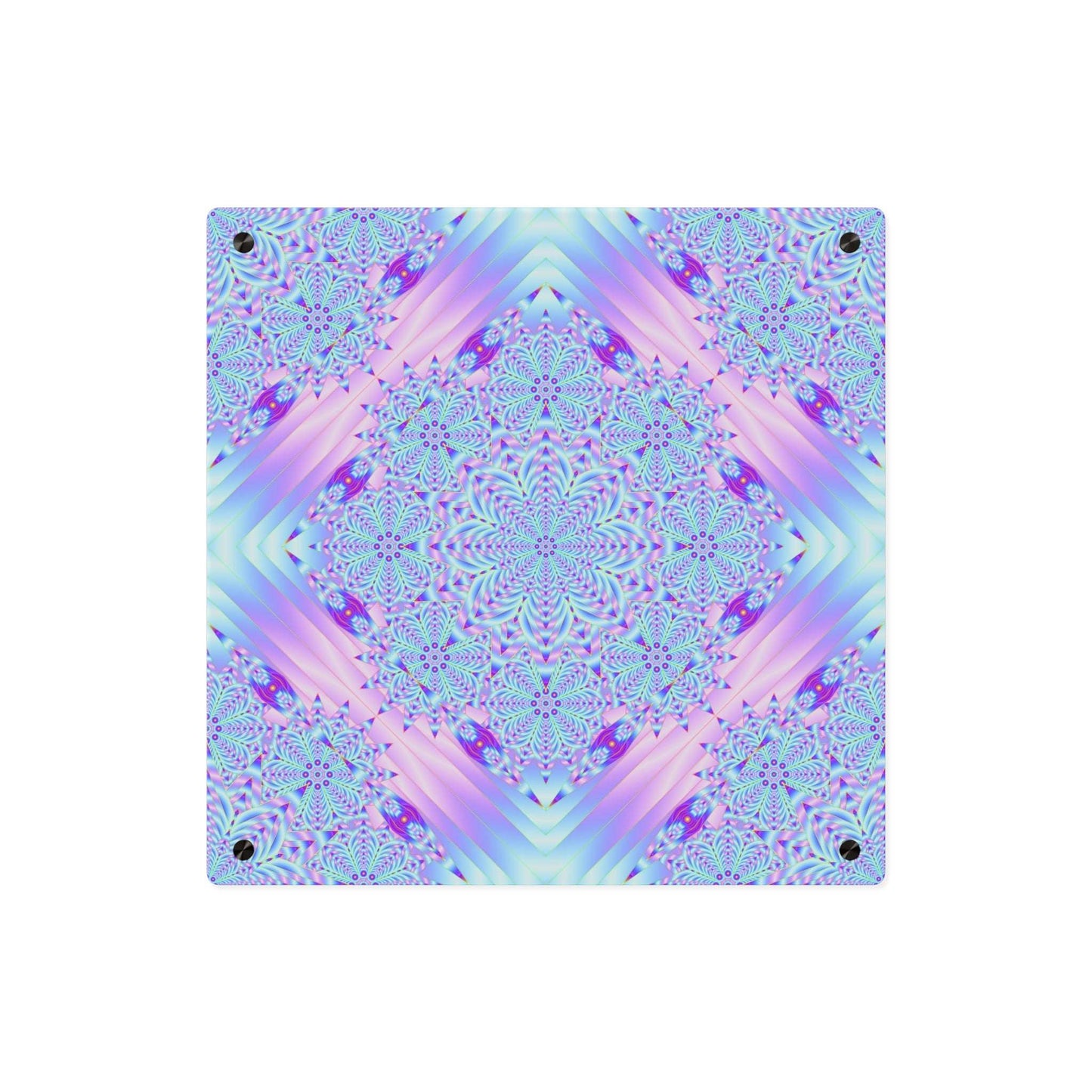 Acrylic Panel — Pastel Kaleidoscope Mandala Wall Art