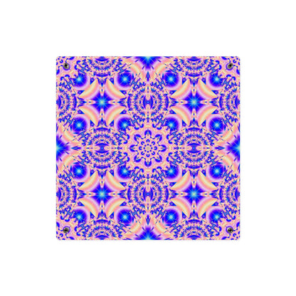 Acrylic Wall Art Panel — Vibrant Psychedelic Kaleidoscope Decor