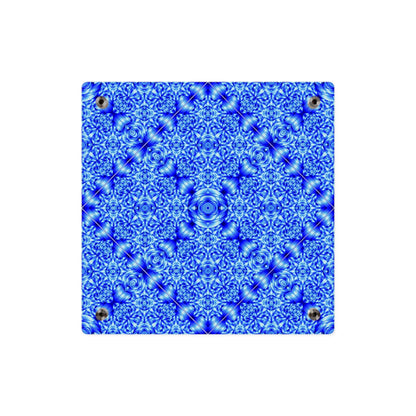 Blue Kaleidoscope Acrylic Wall Art Panel — Modern Geometric Home Decor