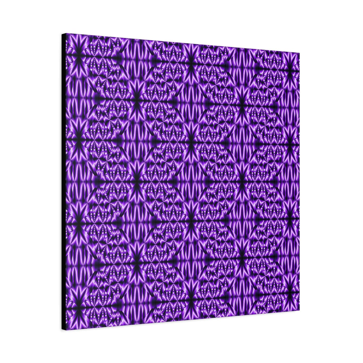 Purple Geometric Pattern Matte Canvas
