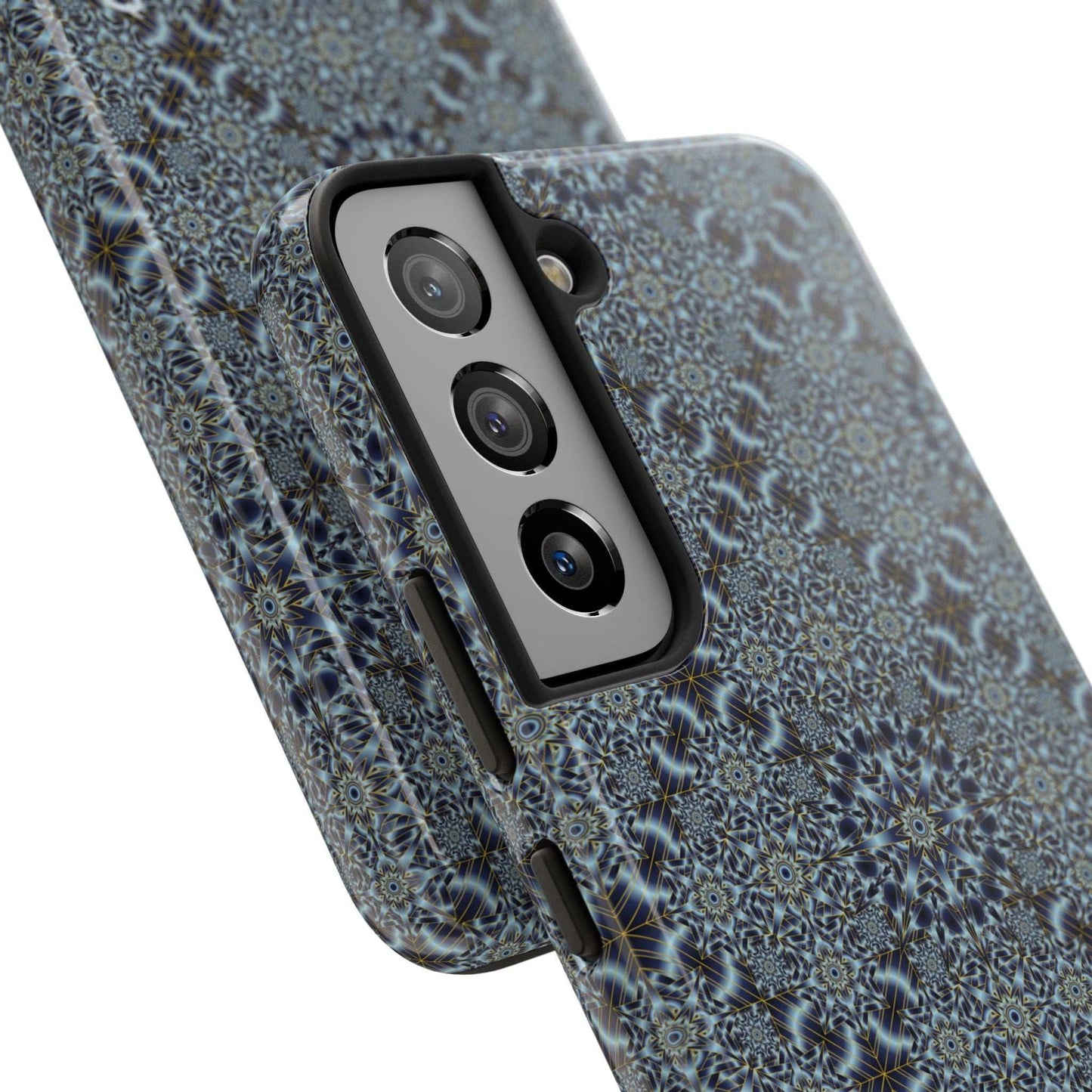 Protective Phone Case — Blue Mosaic Mandala Pattern