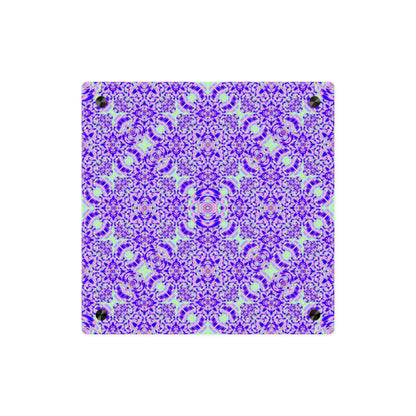 Psychedelic Kaleidoscope Acrylic Wall Art Panel — Vibrant Purple & Neon Green Geometric Decor