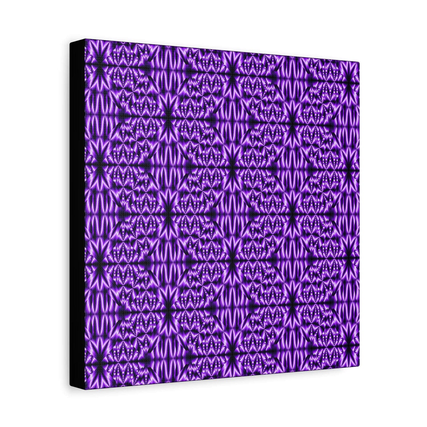 Purple Geometric Pattern Matte Canvas