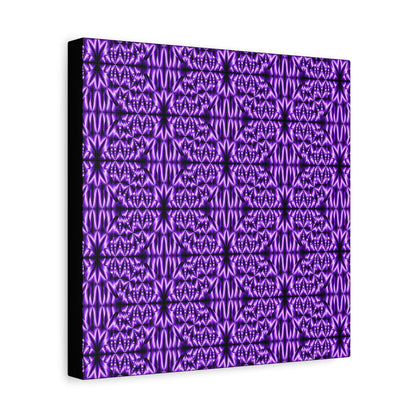 Purple Geometric Pattern Matte Canvas