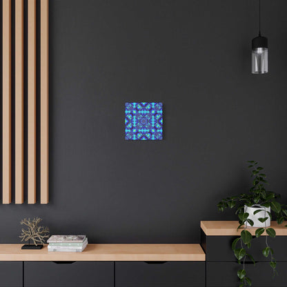 Blue Kaleidoscope Matte Canvas Wall Art — Stretched 1.25"