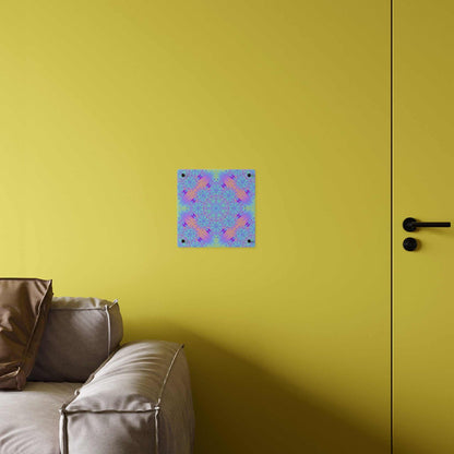 Acrylic Panel — Pastel Kaleidoscope Mandala Wall Art