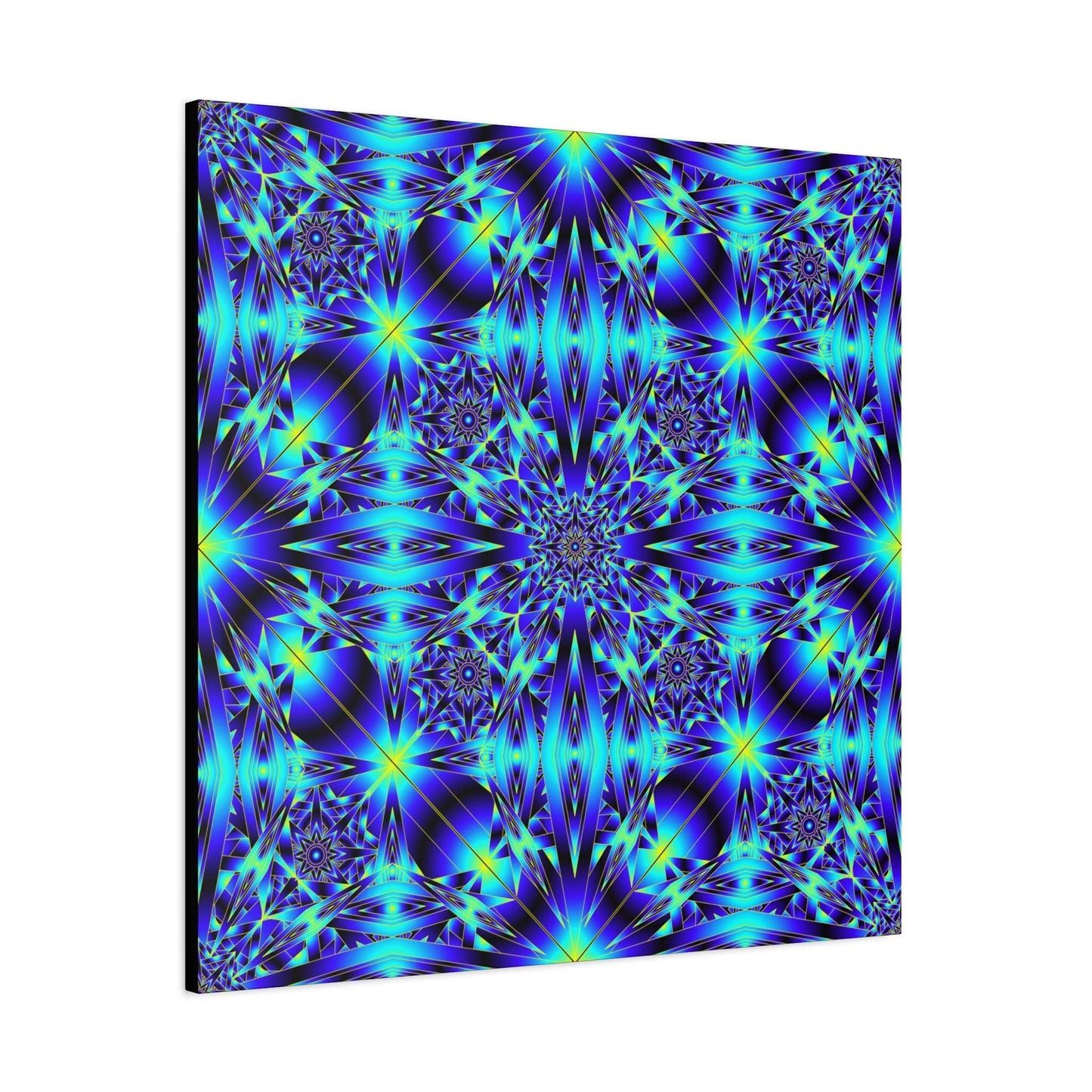 Blue Kaleidoscope Matte Canvas Wall Art — Stretched 1.25"