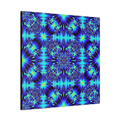 Blue Kaleidoscope Matte Canvas Wall Art — Stretched 1.25"
