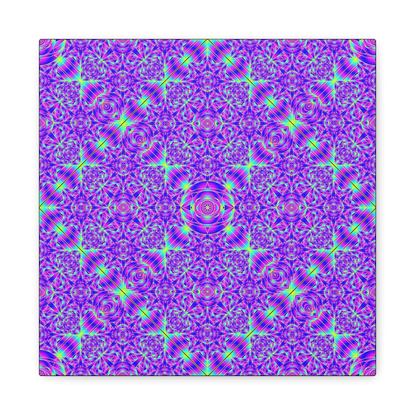 Kaleidoscope Purple Geometric Canvas