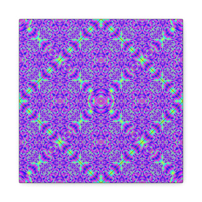 Kaleidoscope Purple Geometric Canvas
