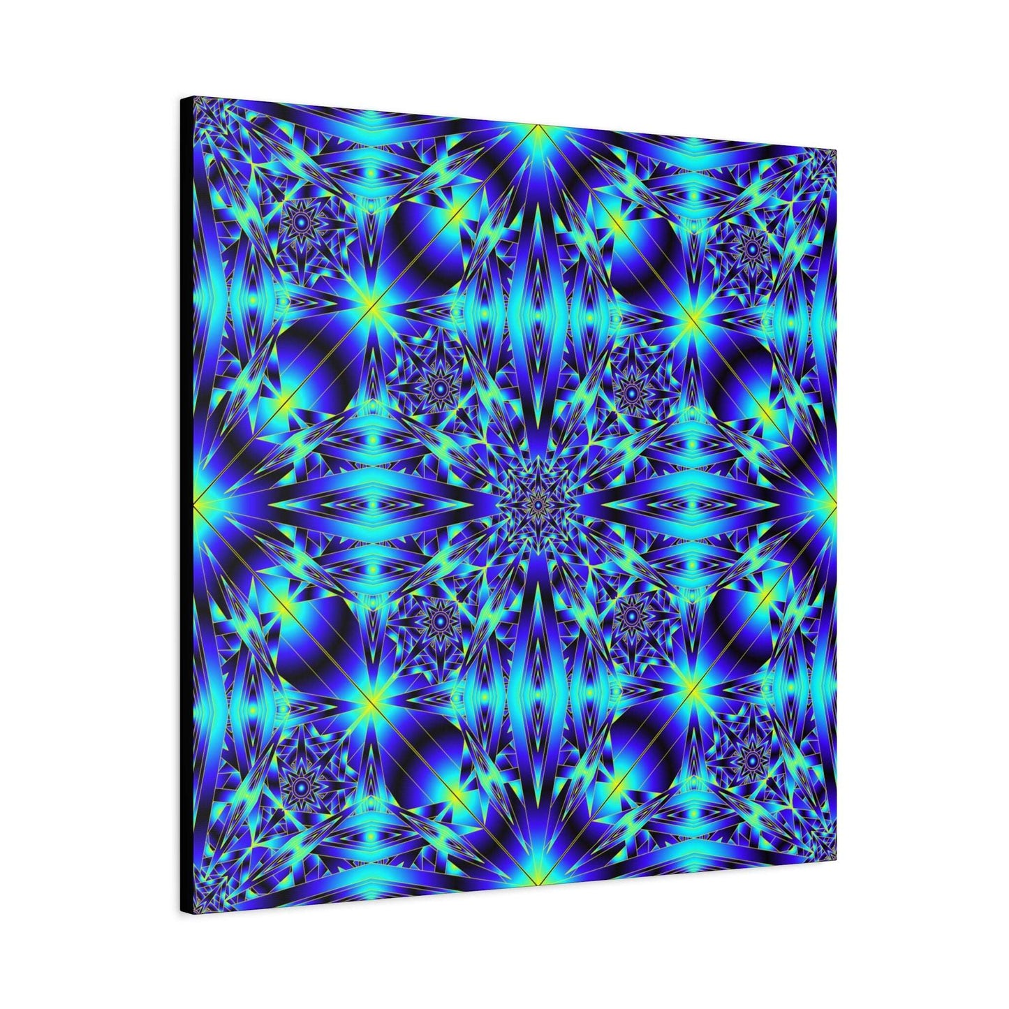 Blue Kaleidoscope Matte Canvas Wall Art — Stretched 1.25"