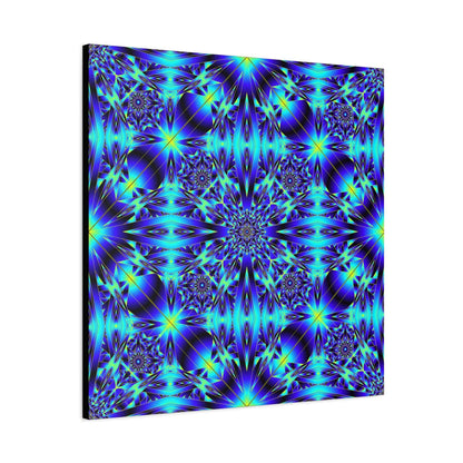 Blue Kaleidoscope Matte Canvas Wall Art — Stretched 1.25"