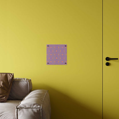 Acrylic Wall Art Panel — Pink & Blue Geometric Kaleidoscope