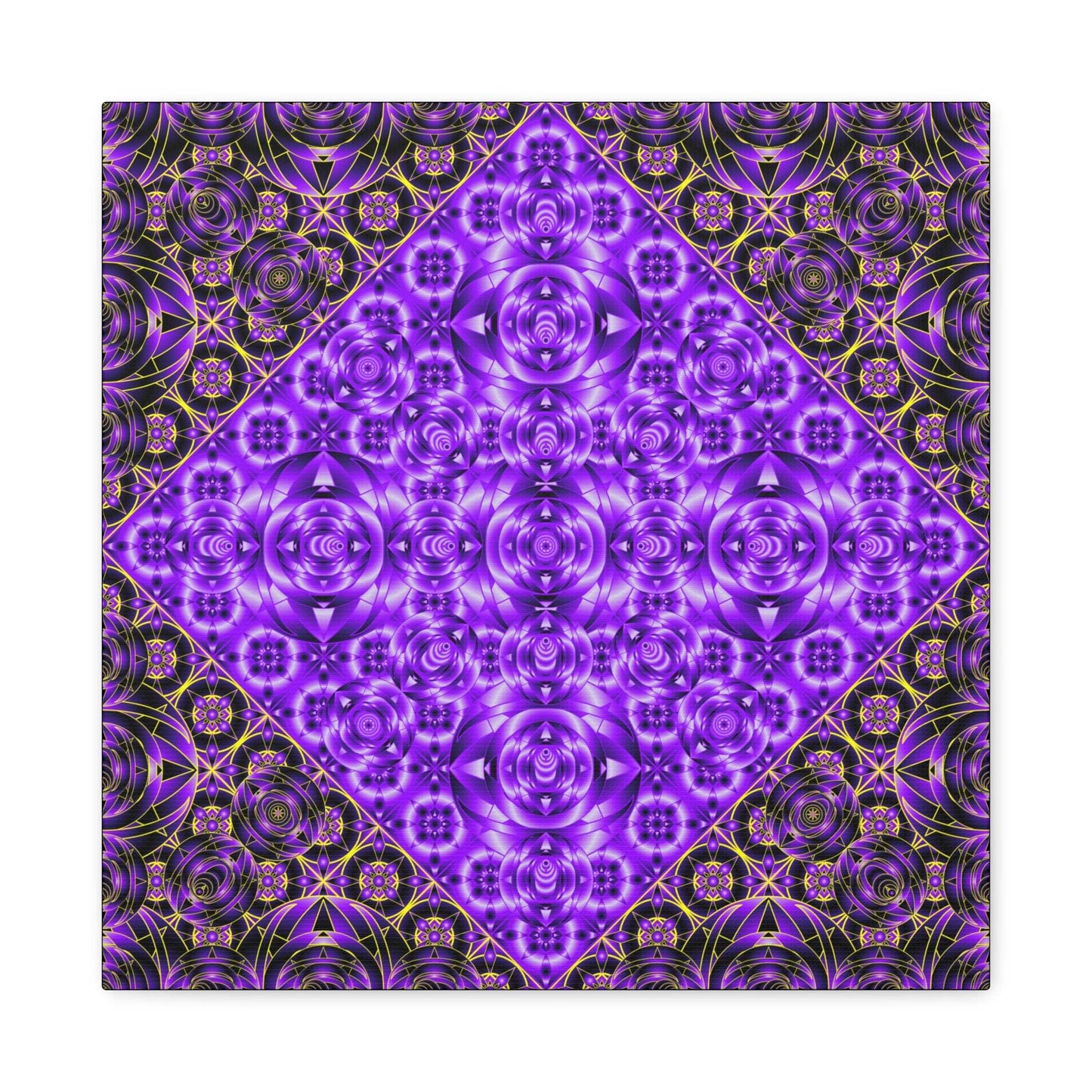 Purple Kaleidoscope Canvas Art — Vibrant Geometric Wall Decor