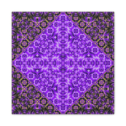 Purple Kaleidoscope Canvas Art — Vibrant Geometric Wall Decor