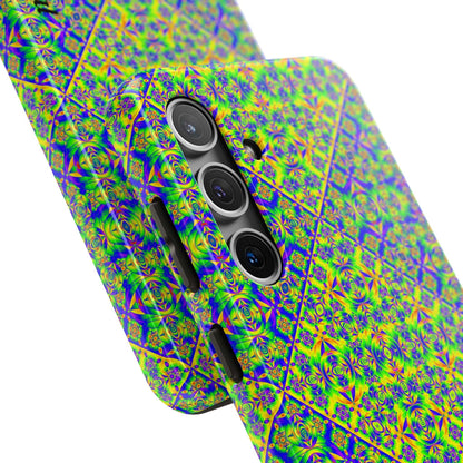 Vibrant Kaleidoscope Tough Phone Case — Neon Geometric Protective Cover