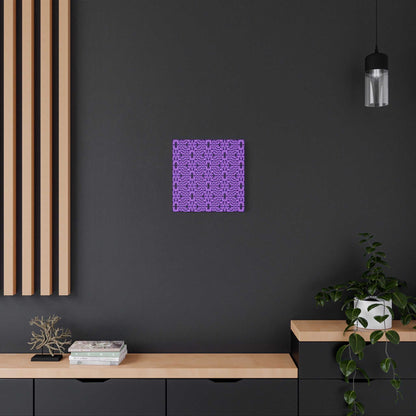 Purple Geometric Pattern Matte Canvas