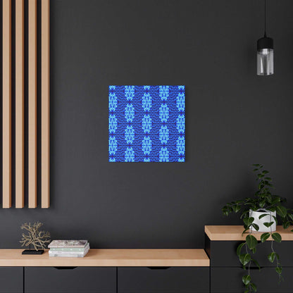 Blue Kaleidoscope Matte Canvas Wall Art