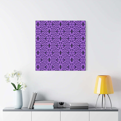 Purple Geometric Pattern Matte Canvas