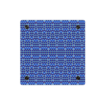 Blue Geometric Acrylic Wall Panel - Modern Abstract Pattern Art