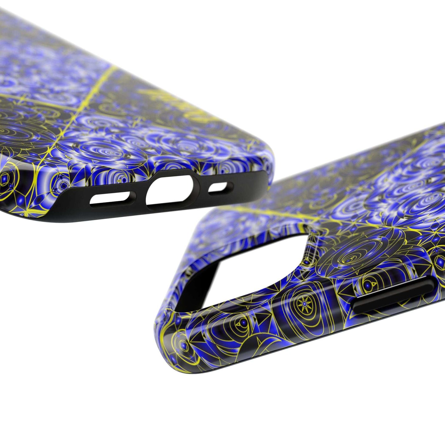 Blue Mandala Tough Phone Case — Personalized Name Option