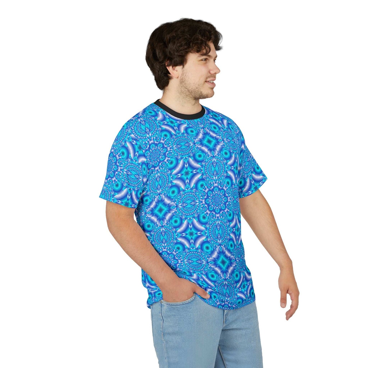 Blue Kaleidoscope All-Over Print T-Shirt