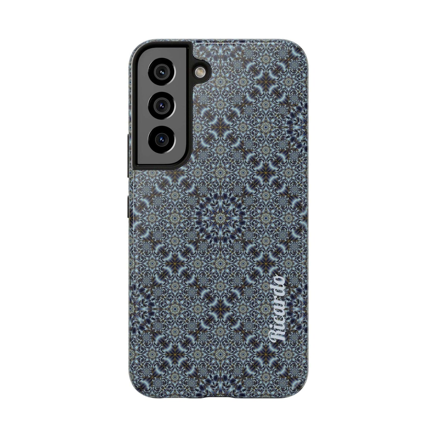 Protective Phone Case — Blue Mosaic Mandala Pattern