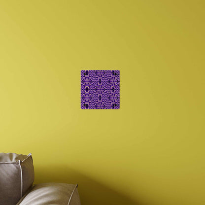 Purple Kaleidoscope Acrylic Wall Panel — Geometric Abstract Home Decor