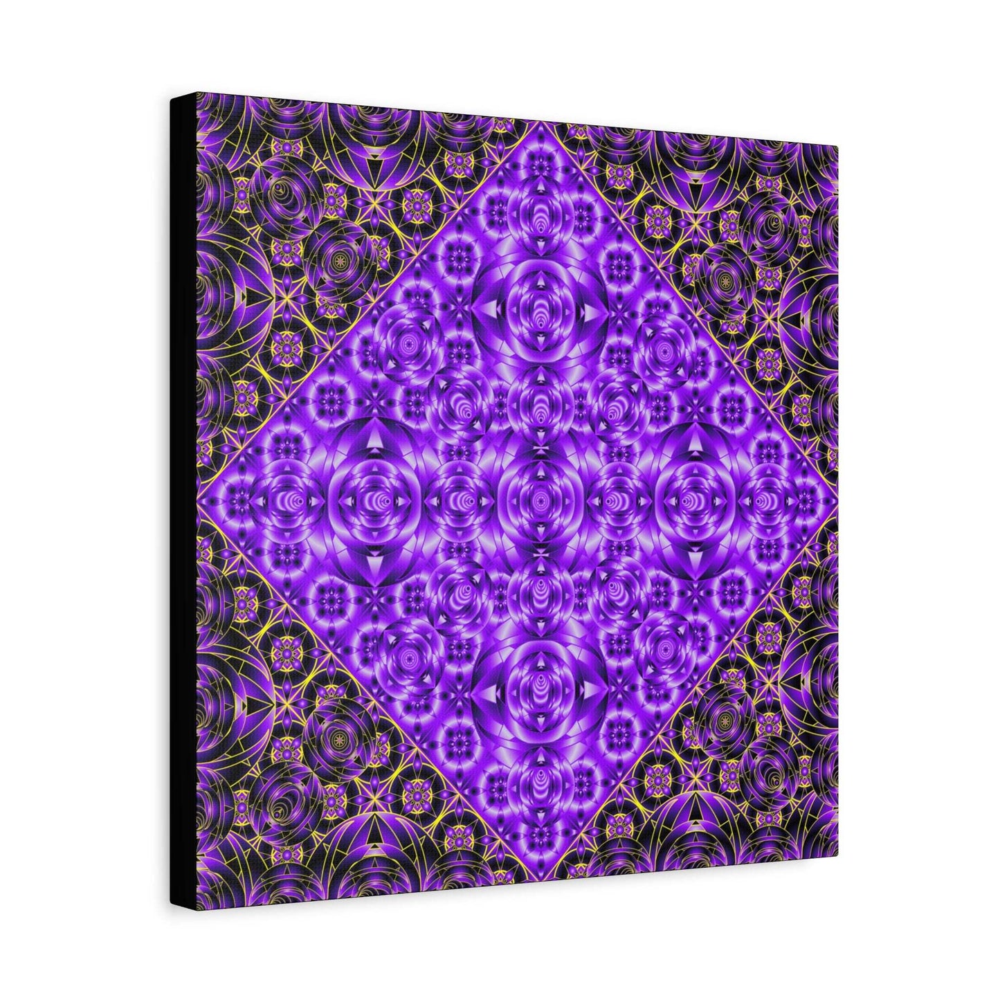 Purple Kaleidoscope Canvas Art — Vibrant Geometric Wall Decor