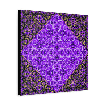 Purple Kaleidoscope Canvas Art — Vibrant Geometric Wall Decor