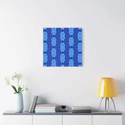 Blue Kaleidoscope Matte Canvas Wall Art