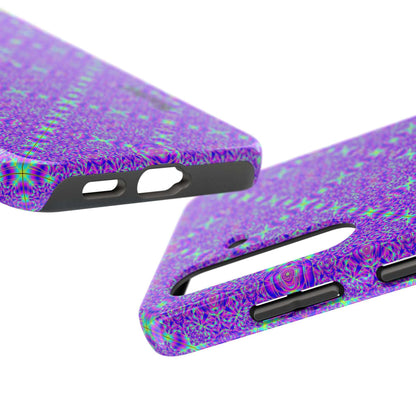 Purple Kaleidoscope Tough Phone Case — Protective iPhone Cover with Vibrant Geometric Pattern